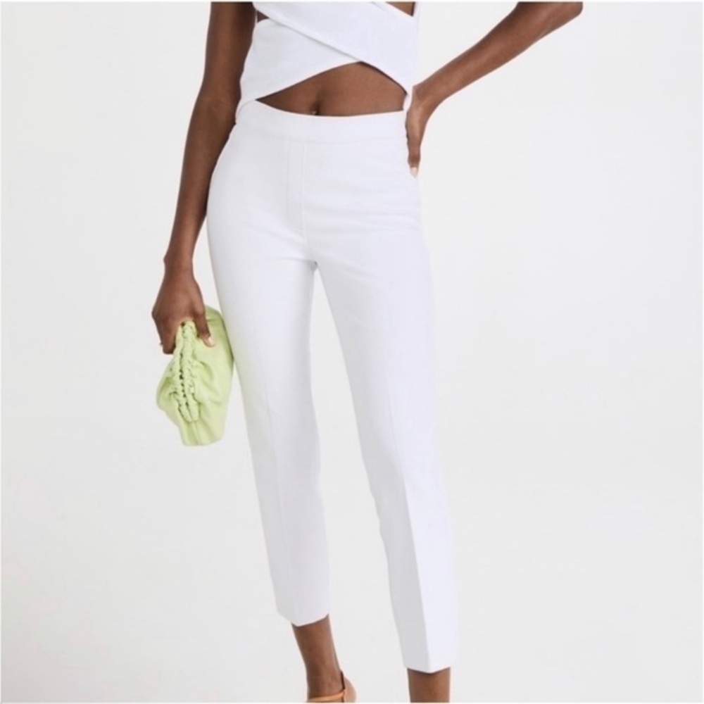 NWT SPANX Slim Straight Pants in Classic White 1X Tall 20372T silver lining